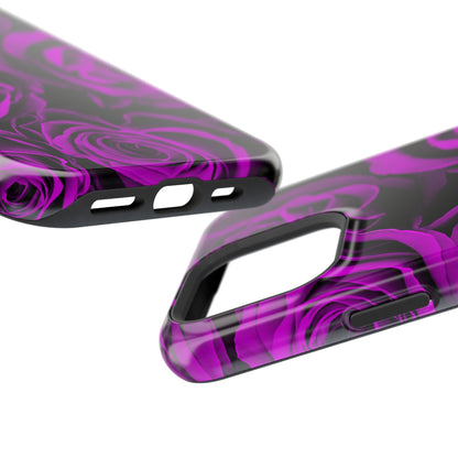 Wireless-Charging Compatible Case – Amethyst Roses