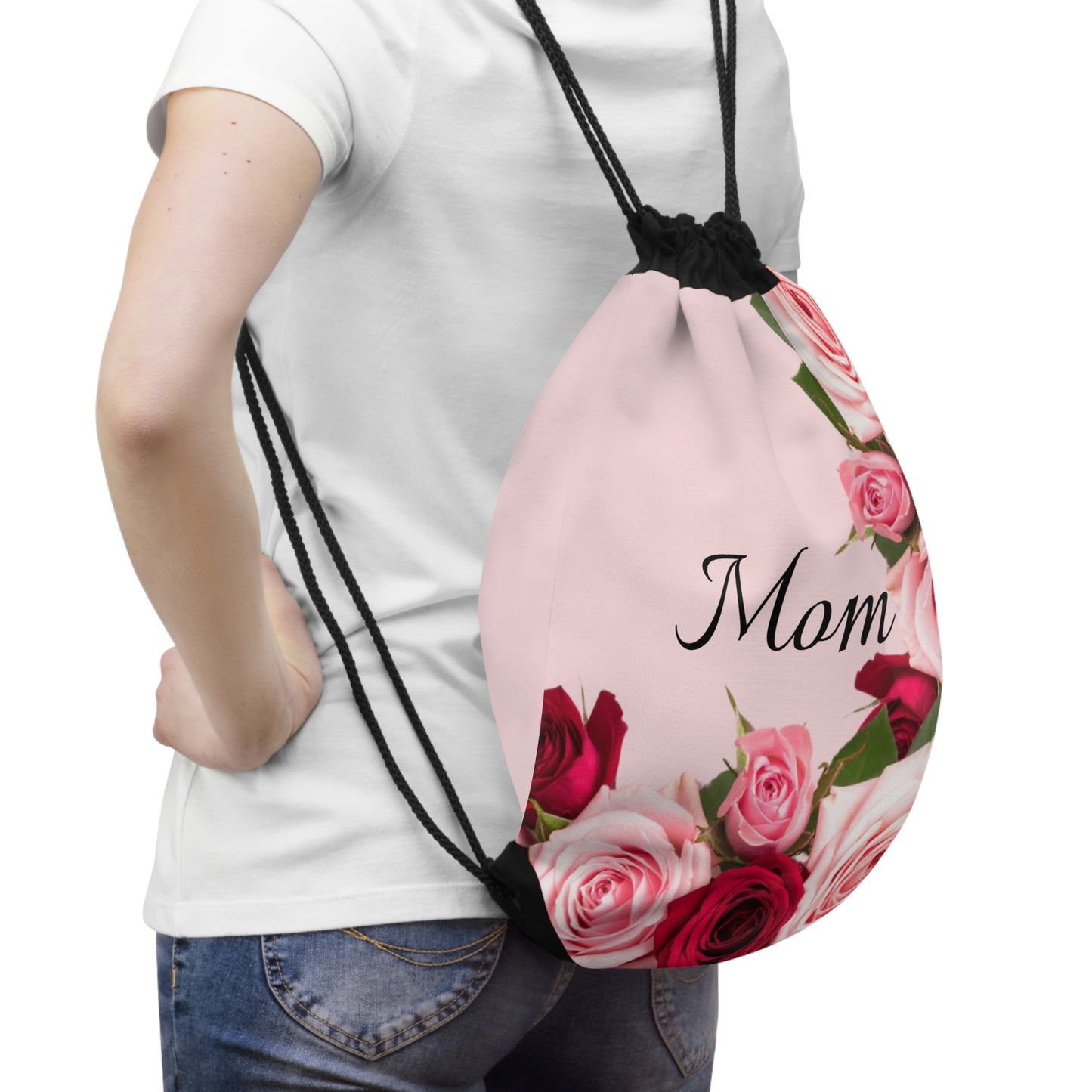 Drawstring Bag – Mom’s Rose Bouquet