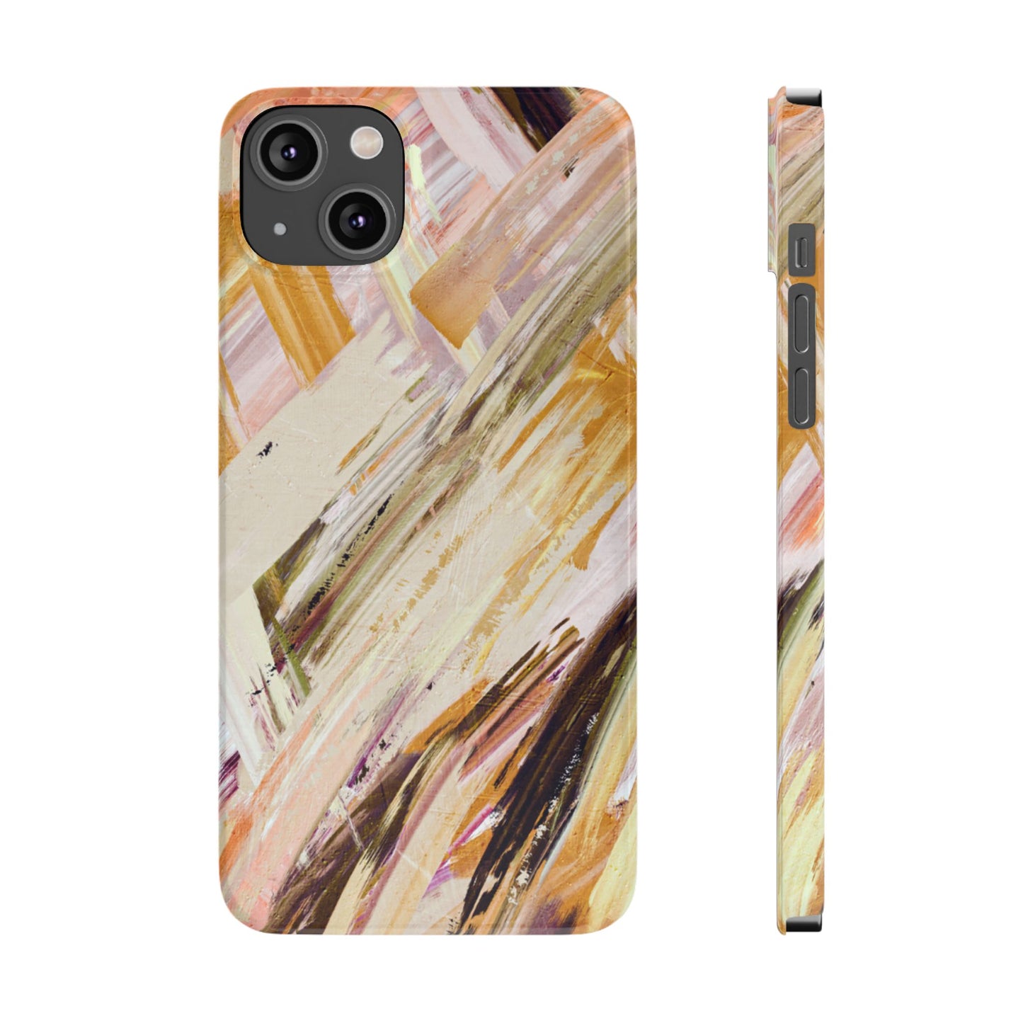 Slim Phone Case – Brush & Bronze