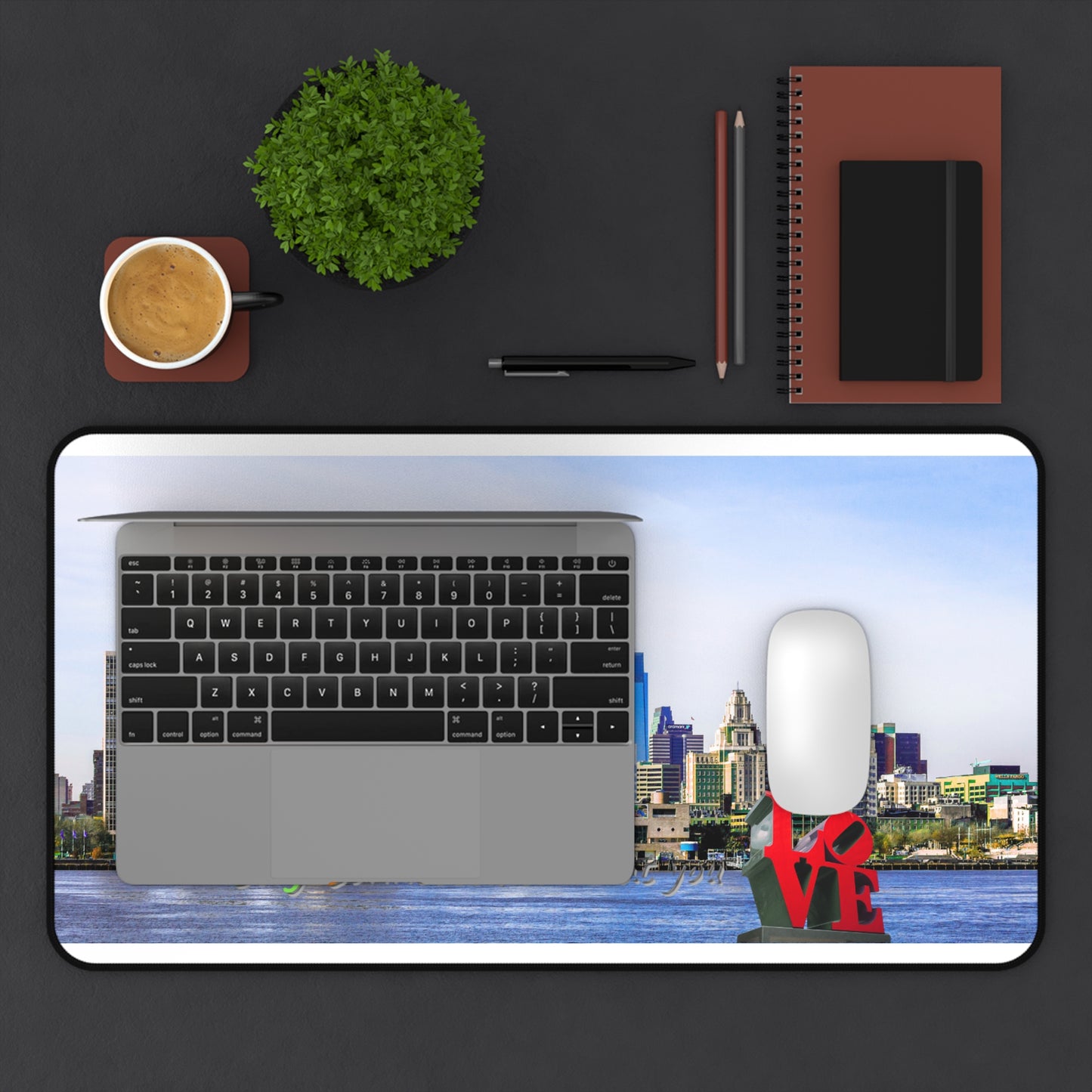 Neoprene Desk Mat – Non-Slip Philly Skyline Workspace Upgrade