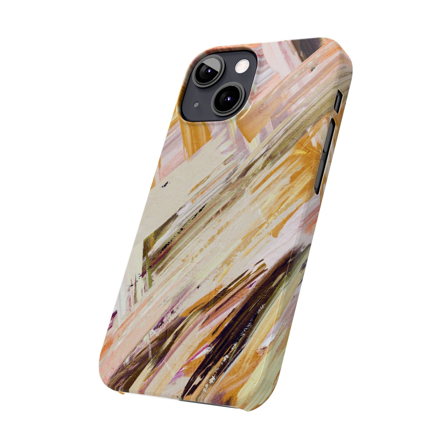 Slim Phone Case – Brush & Bronze