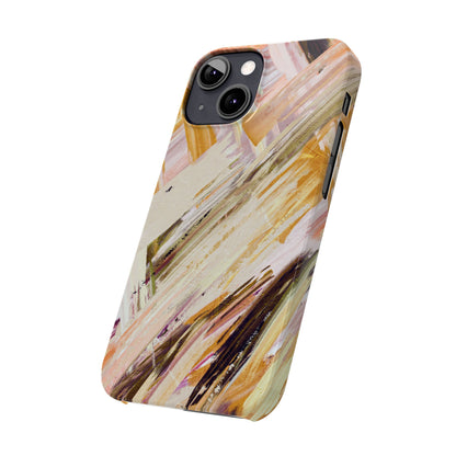 Slim Phone Case – Brush & Bronze