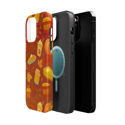 Autumn Treats Magnetic Phone Case — Fall Coffee & Pastry Protective Cover