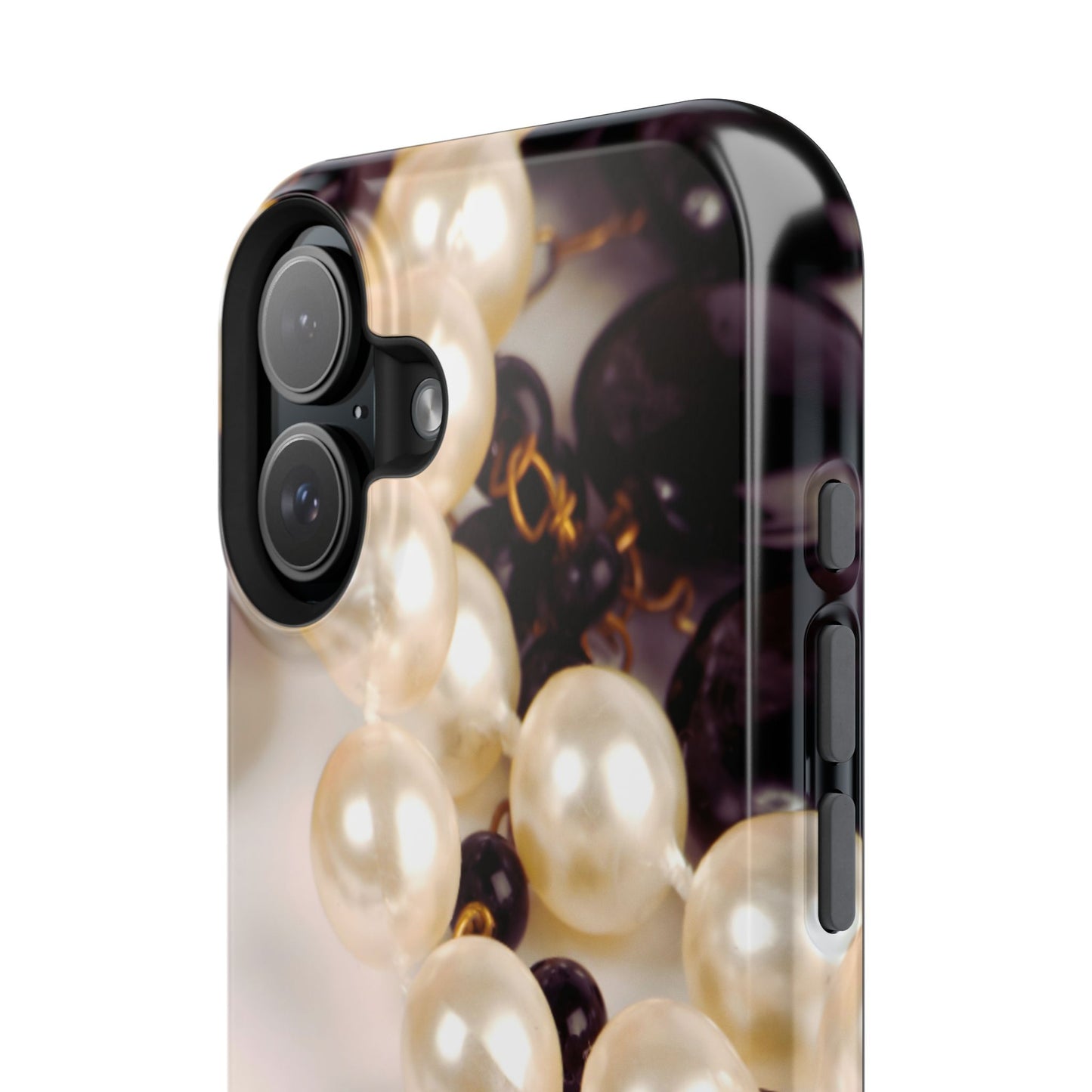 Impact-Resistant Phone Case – Noir Pearl