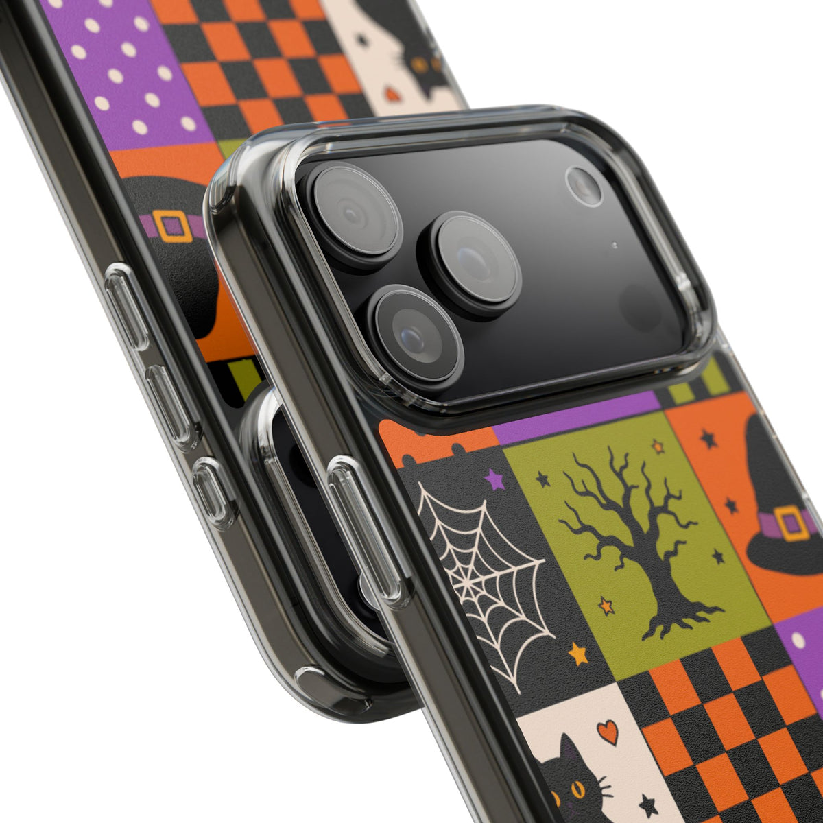 Clear Phone Case – Spooky Patchwork