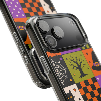 Clear Phone Case – Spooky Patchwork