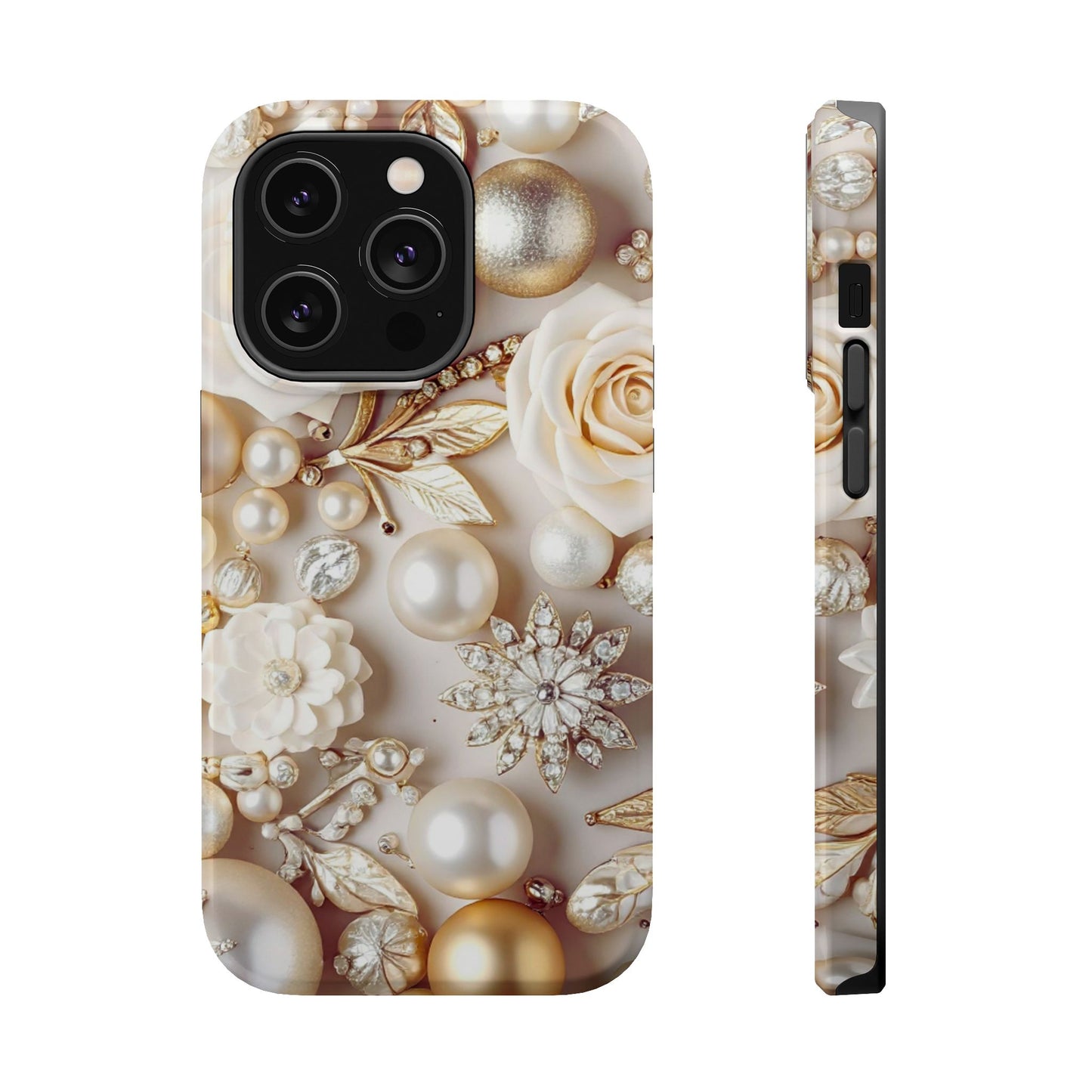 Wireless-Charging Compatible Case – Ivory Opulence