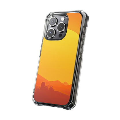 Clear Magnetic Phone Case — Desert Sunrise