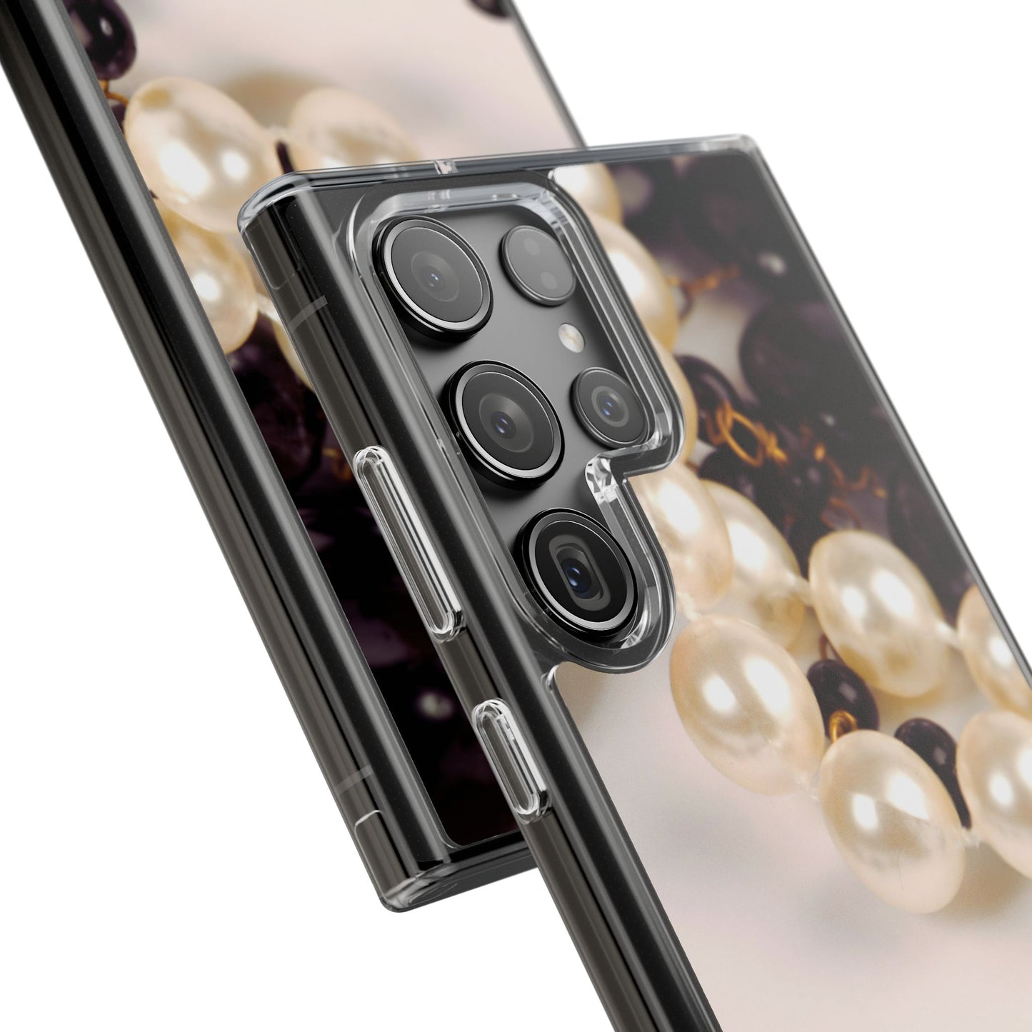 Clear Phone Case – Noir Pearl