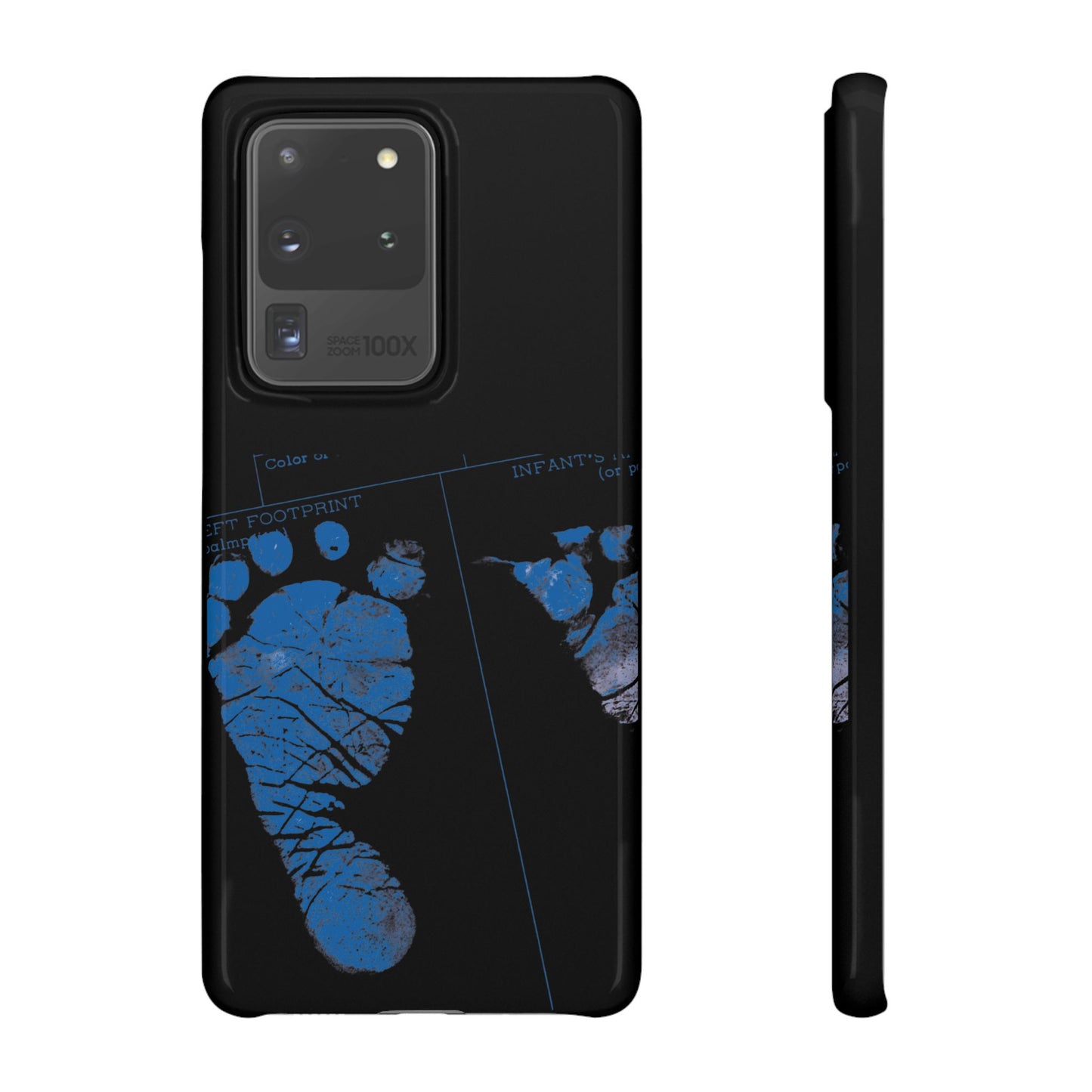 Snap Phone Case – Mom’s Little Blue Footprints
