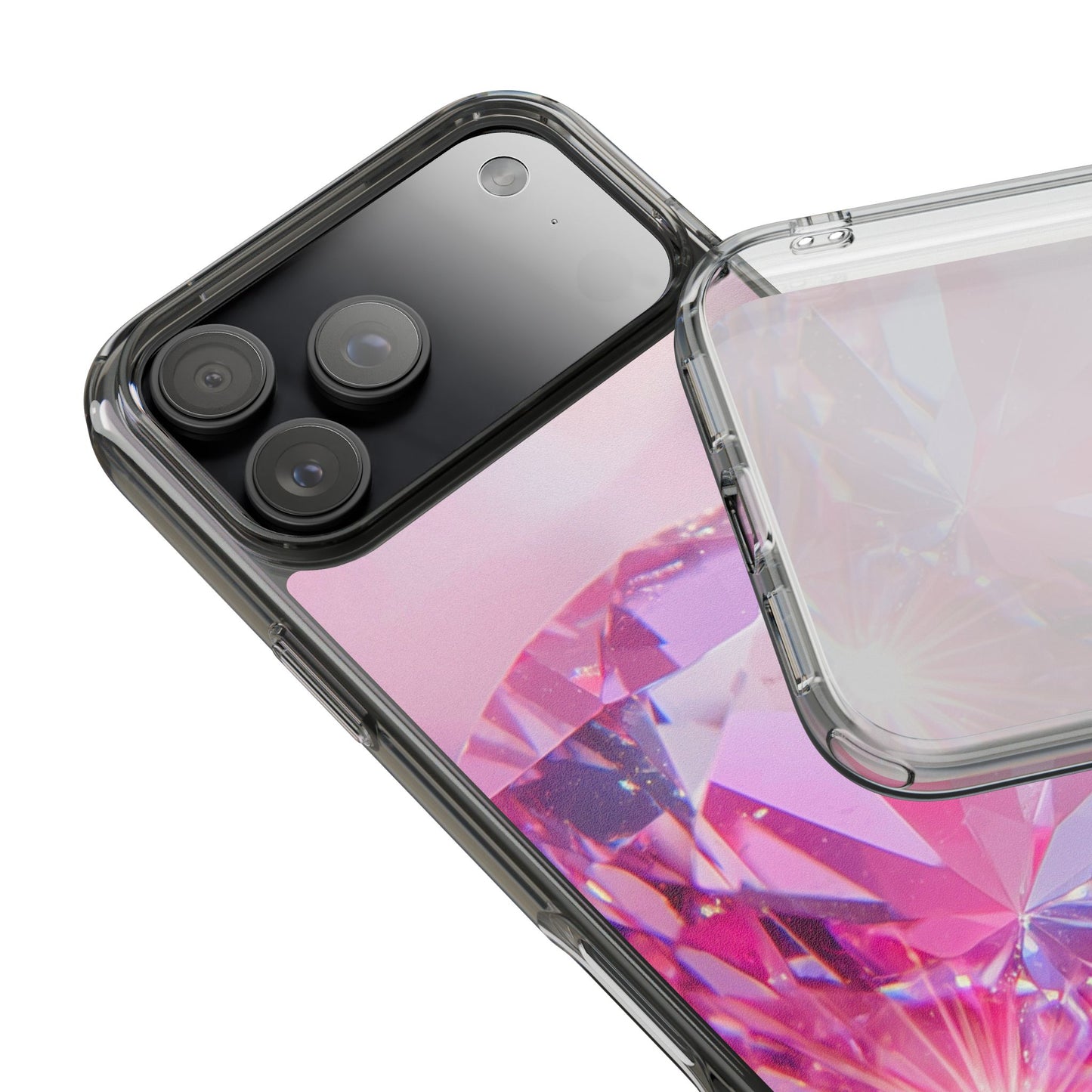 Clear Phone Case – Pink Ice