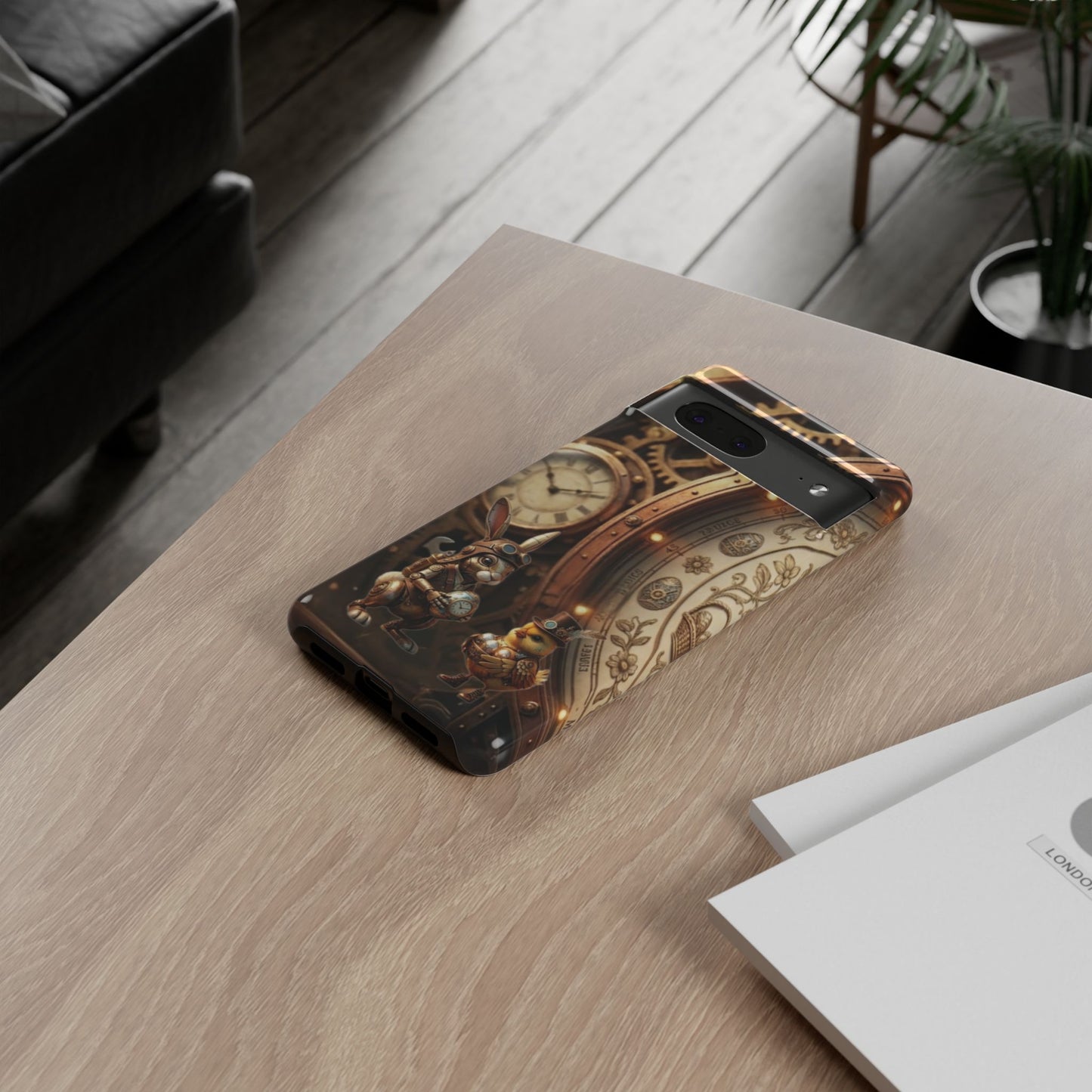 Protective Phone Case – Clockwork Cottontail