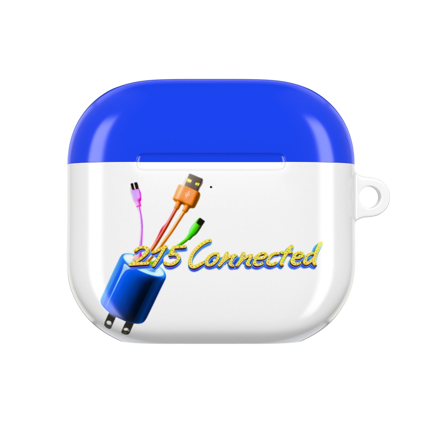 Wireless Earbud Case Cover – 215 Connected Cable Logo