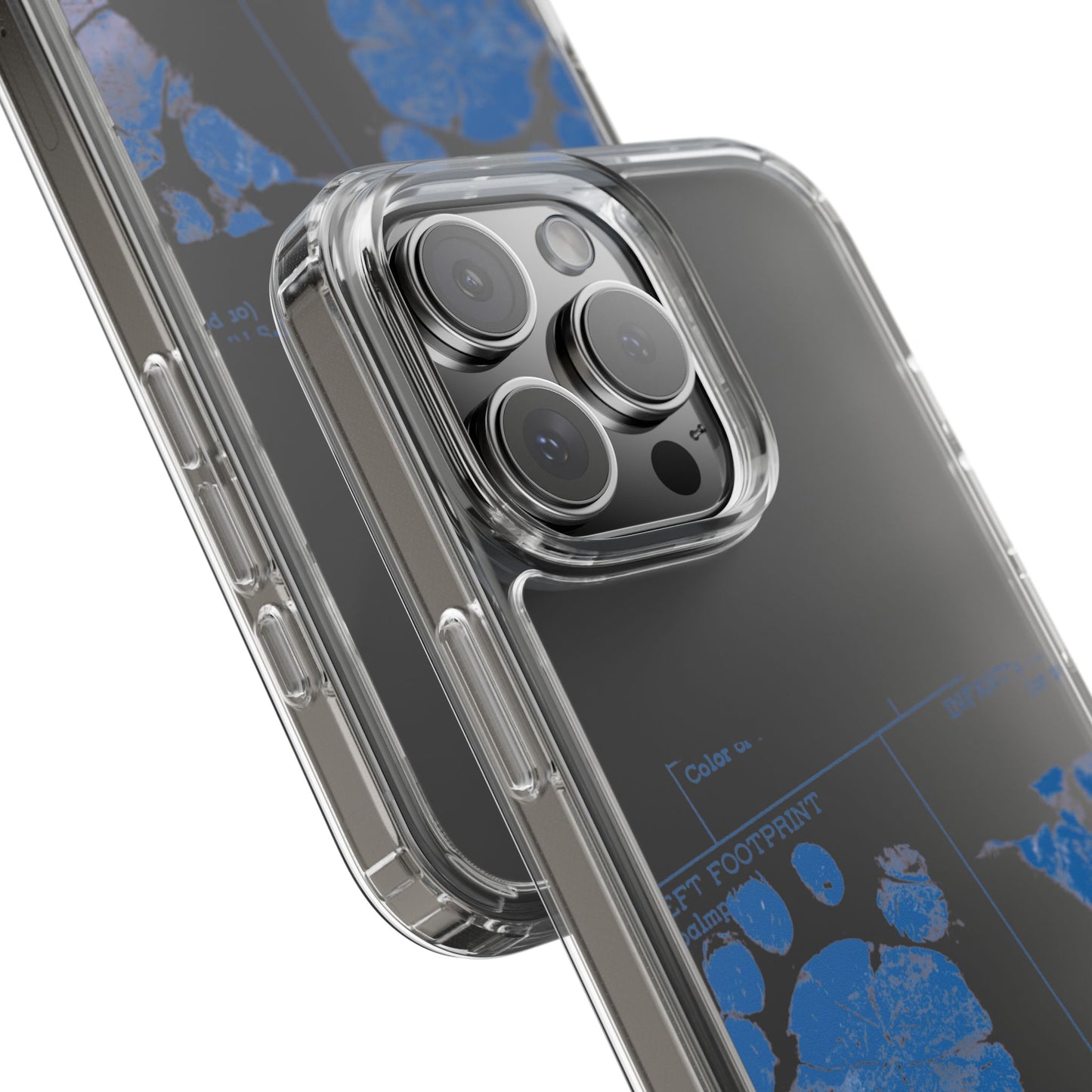 Clear Phone Case – Mom’s Little Blue Footprints