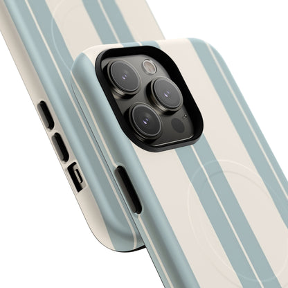 Protective Magnetic Phone Case - Coastal Stripe