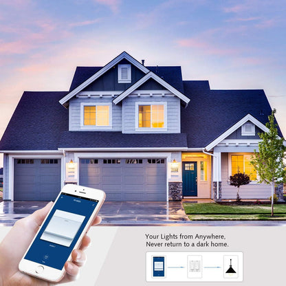 Smart Light Switch, Double Smart Wifi Light Switches, Smart Switch 2 Gang Works with Alexa Google Assistant