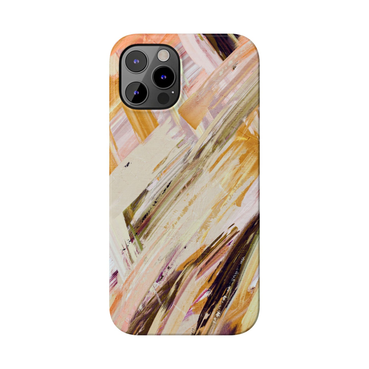 Slim Phone Case – Brush & Bronze