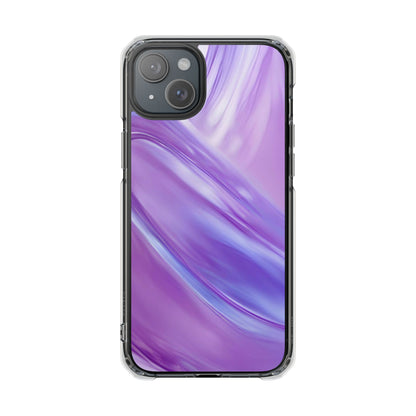 Clear Magnetic Phone Case – Lavender Wave