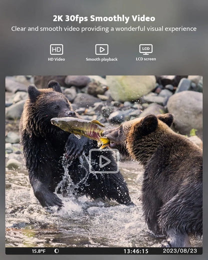 Trail Camera, 48MP 4K Hunting Camera with Night Vision Motion Activated IP66 Waterproof, Deer Camera for Outdoor Wildlife Watching Monitoring