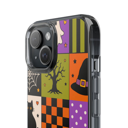 Clear Phone Case – Spooky Patchwork