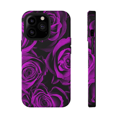 Impact-Resistant Phone Case – Amethyst Roses