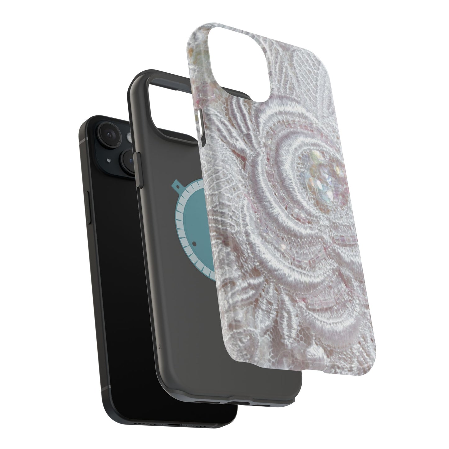 Wireless-Charging Compatible Case – Lace Veil