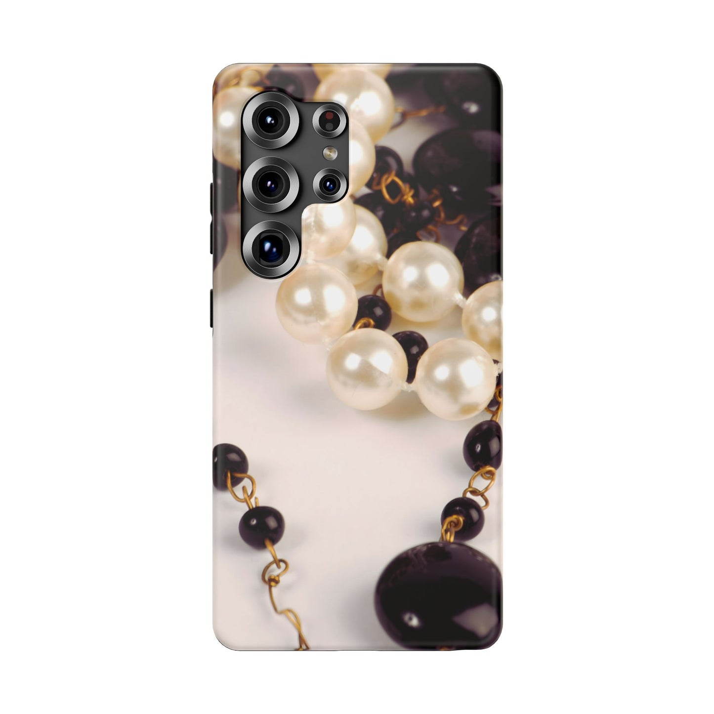 Impact-Resistant Phone Case – Noir Pearl