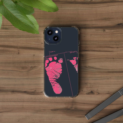 Clear Phone Case – Mom’s Little Pink Footprints