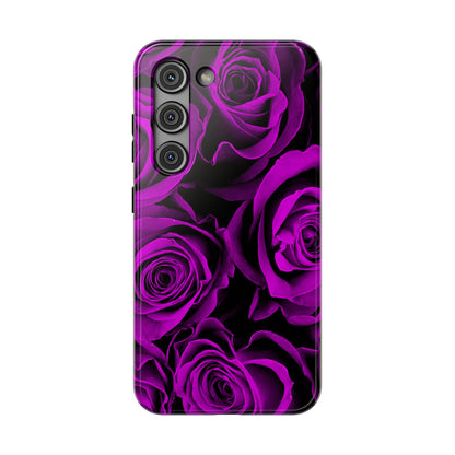 Impact-Resistant Phone Case – Amethyst Roses