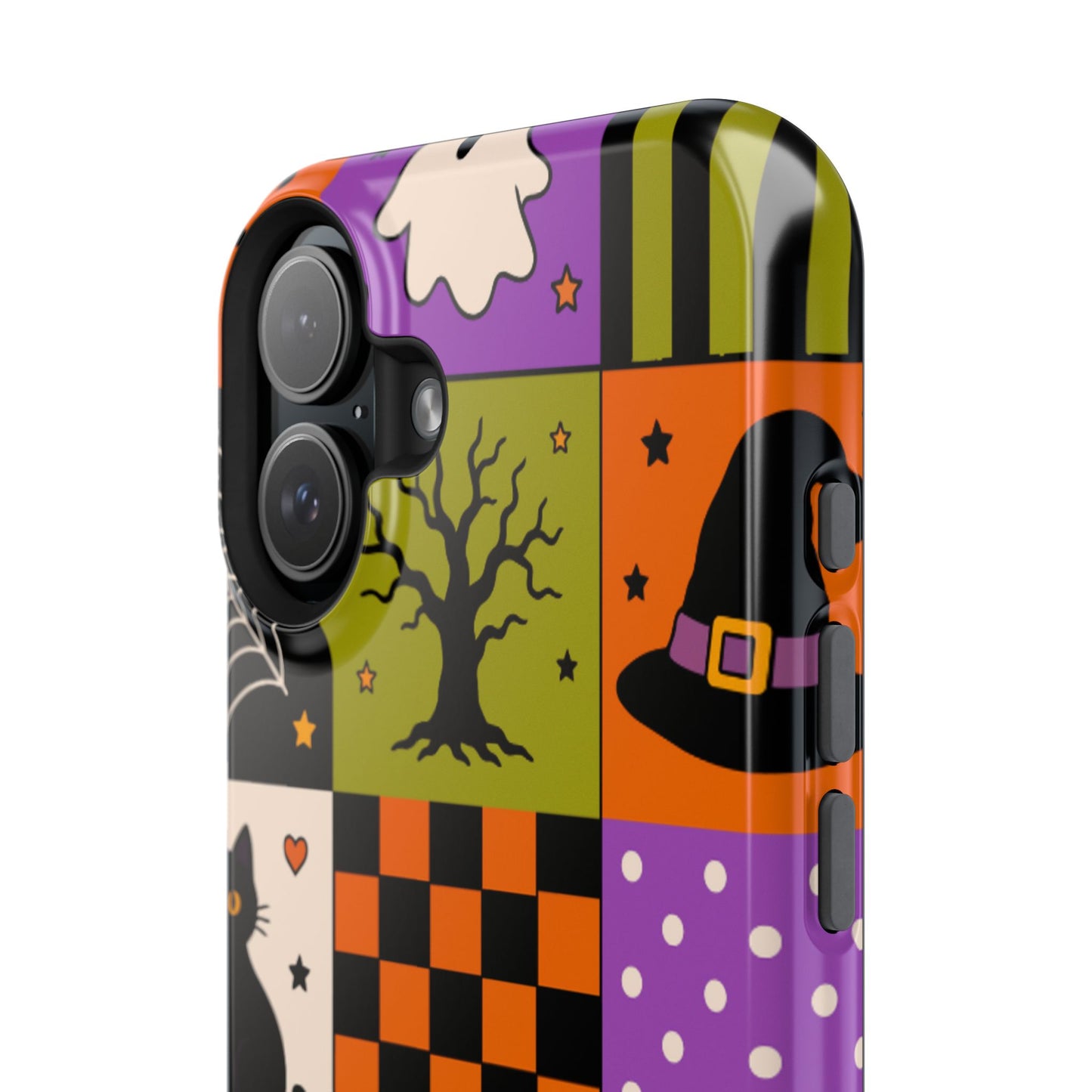 Impact-Resistant Phone Case – Spooky Patchwork