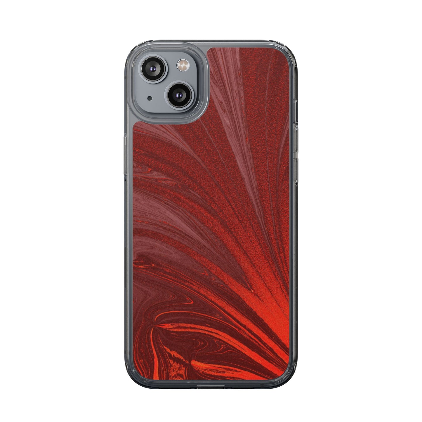 Clear Phone Case – Crimson Current