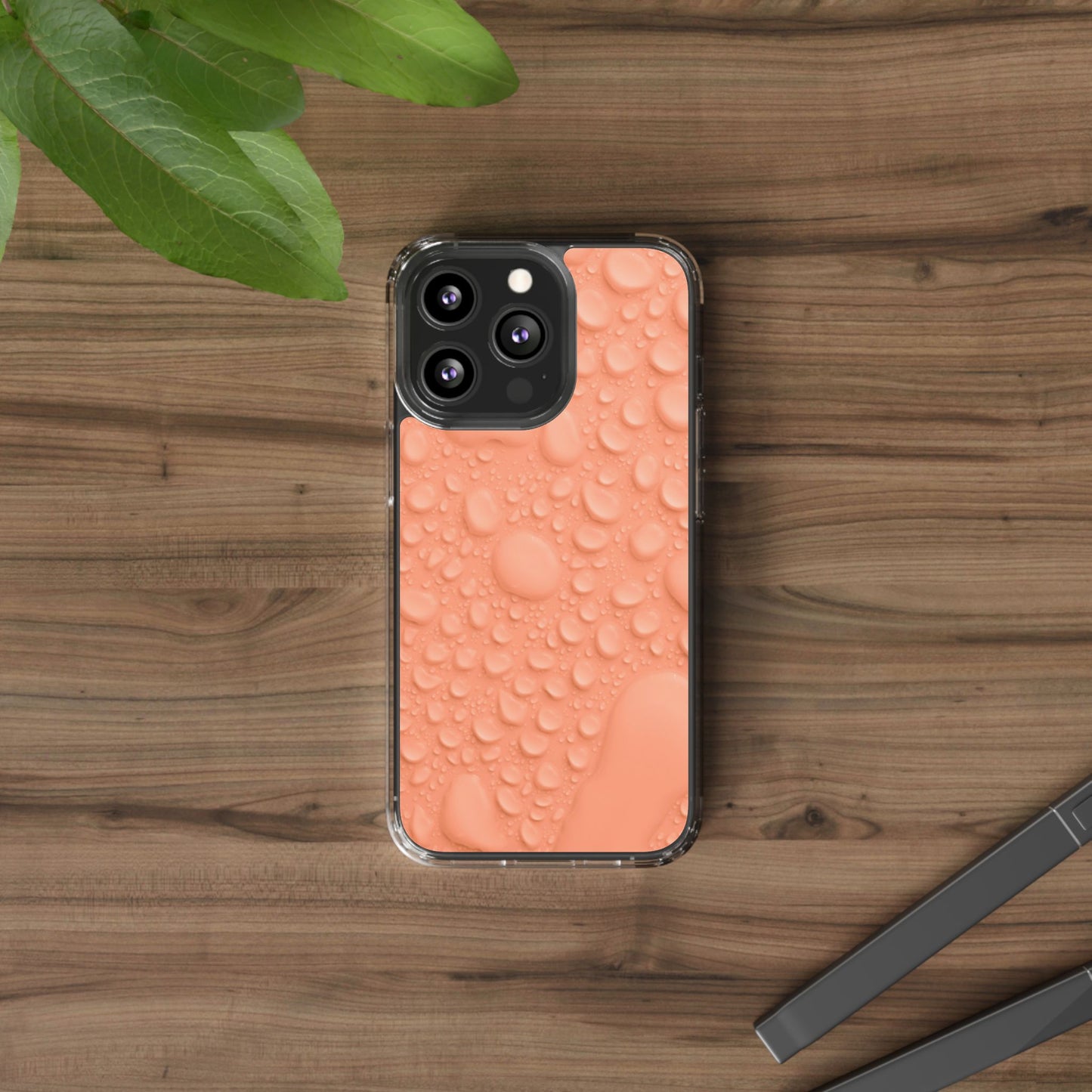 Clear Phone Case – Apricot Rain