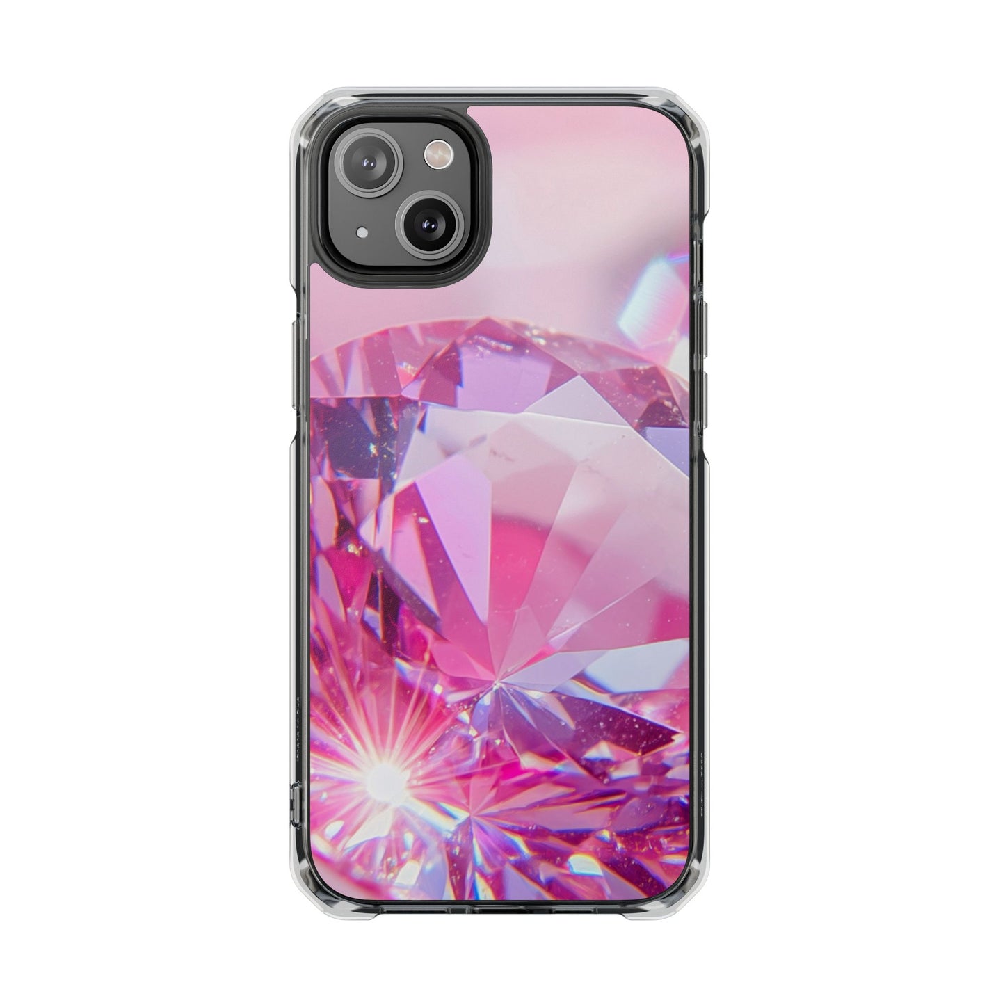 Clear Magnetic Phone Case – Pink Ice