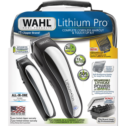 Lithium Pro Complete Electic Cordless Hair Clipper & Touch up Kit for Men or Women 79600-3301