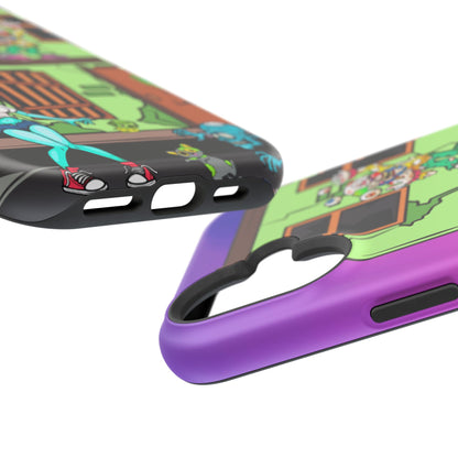 Zombie Arcade Phone Case — Colorful Cartoon Horror Impact-Resistant iPhone Cover