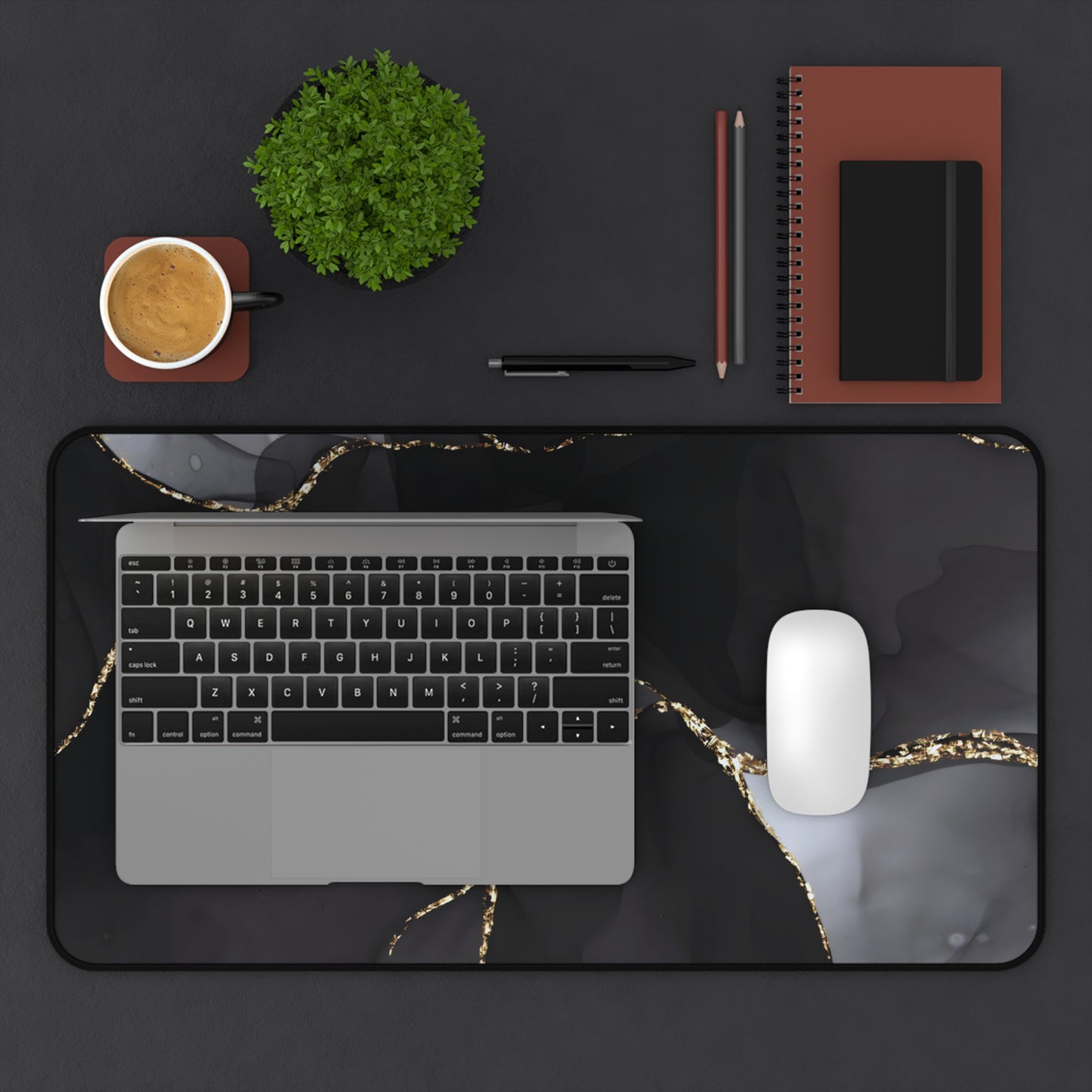 Neoprene Desk Mat – Obsidian Vein