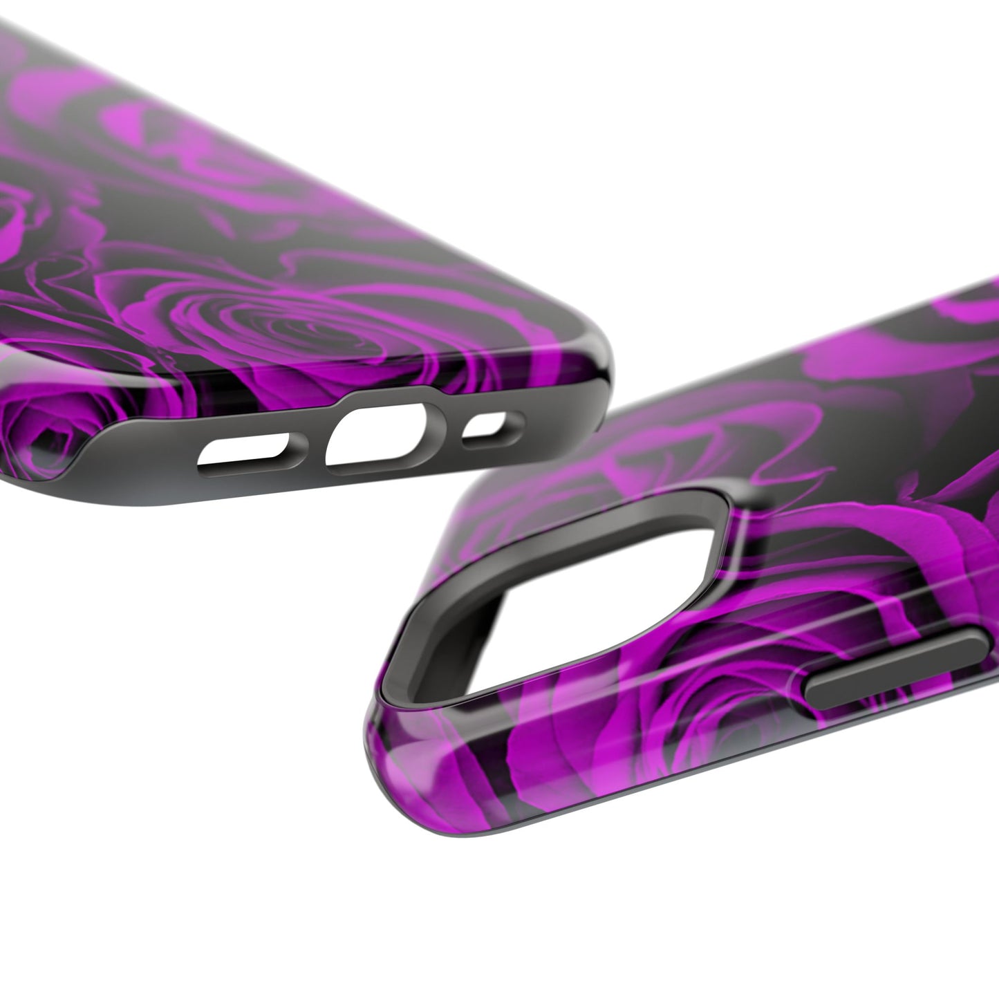 Wireless-Charging Compatible Case – Amethyst Roses