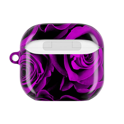 Earbud Case Cover – Amethyst Roses