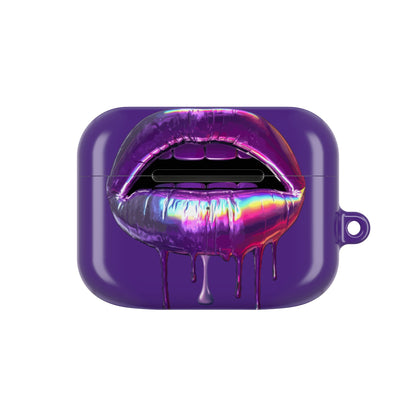 Wireless Earbud Case Cover – Purple Haze Lips