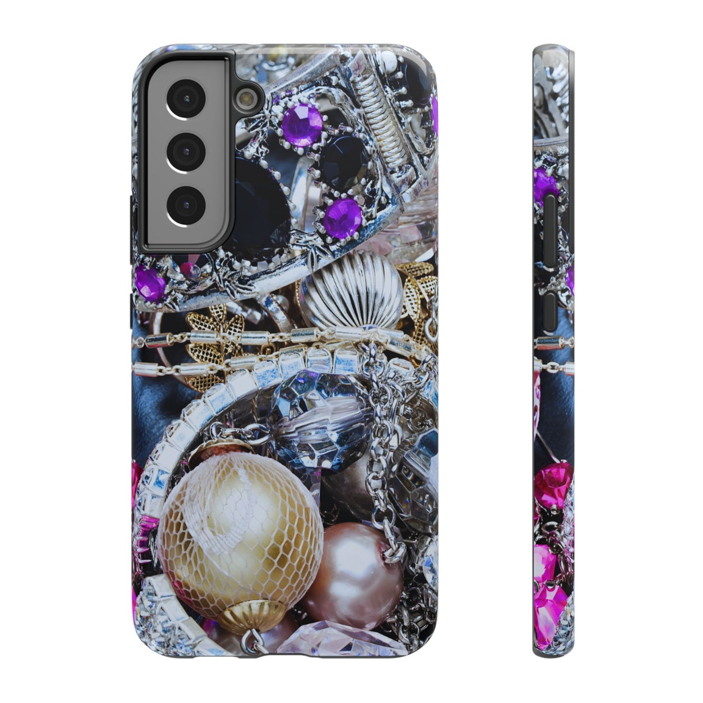 Impact-Resistant Phone Case – Chrome Jewel