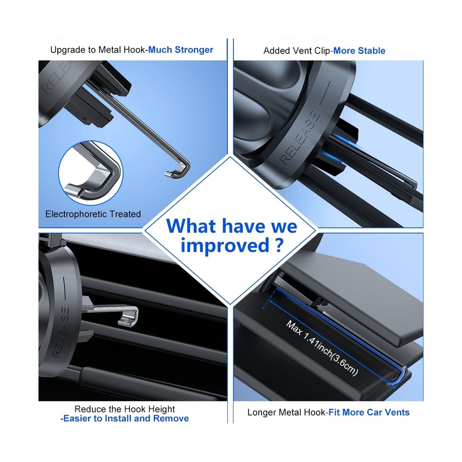 [Upgraded-2Nd Generation] Miracase Universal Phone Holder for Car, Air Vent C...