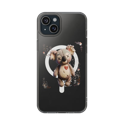 Clear Magnetic Phone Case – Cursed Cuddles – Compatible with iPhone 13–16 Series