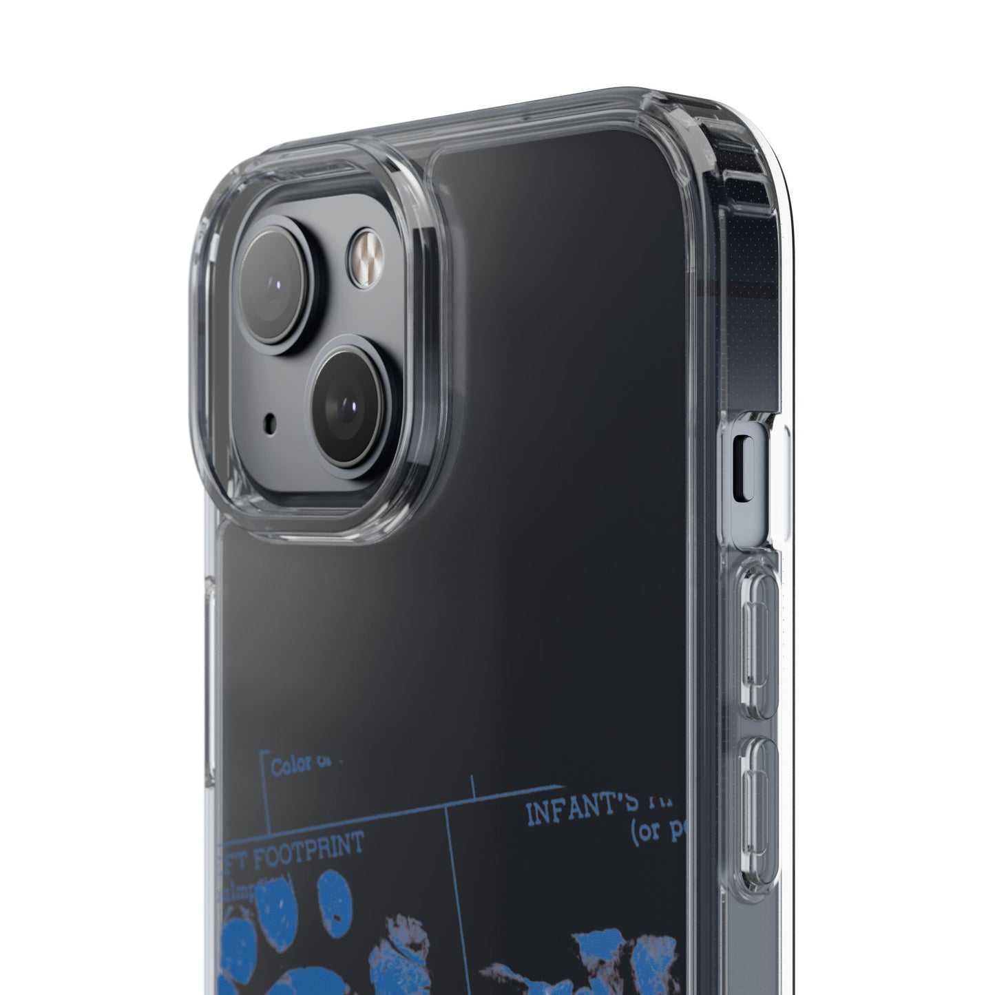 Clear Phone Case – Mom’s Little Blue Footprints