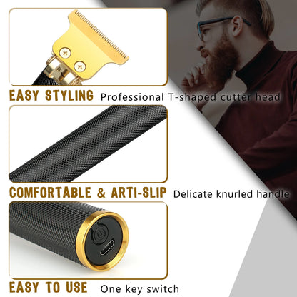 Hair Clippers for Men Cordless Trimmer Haircut Machine Kit, Black
