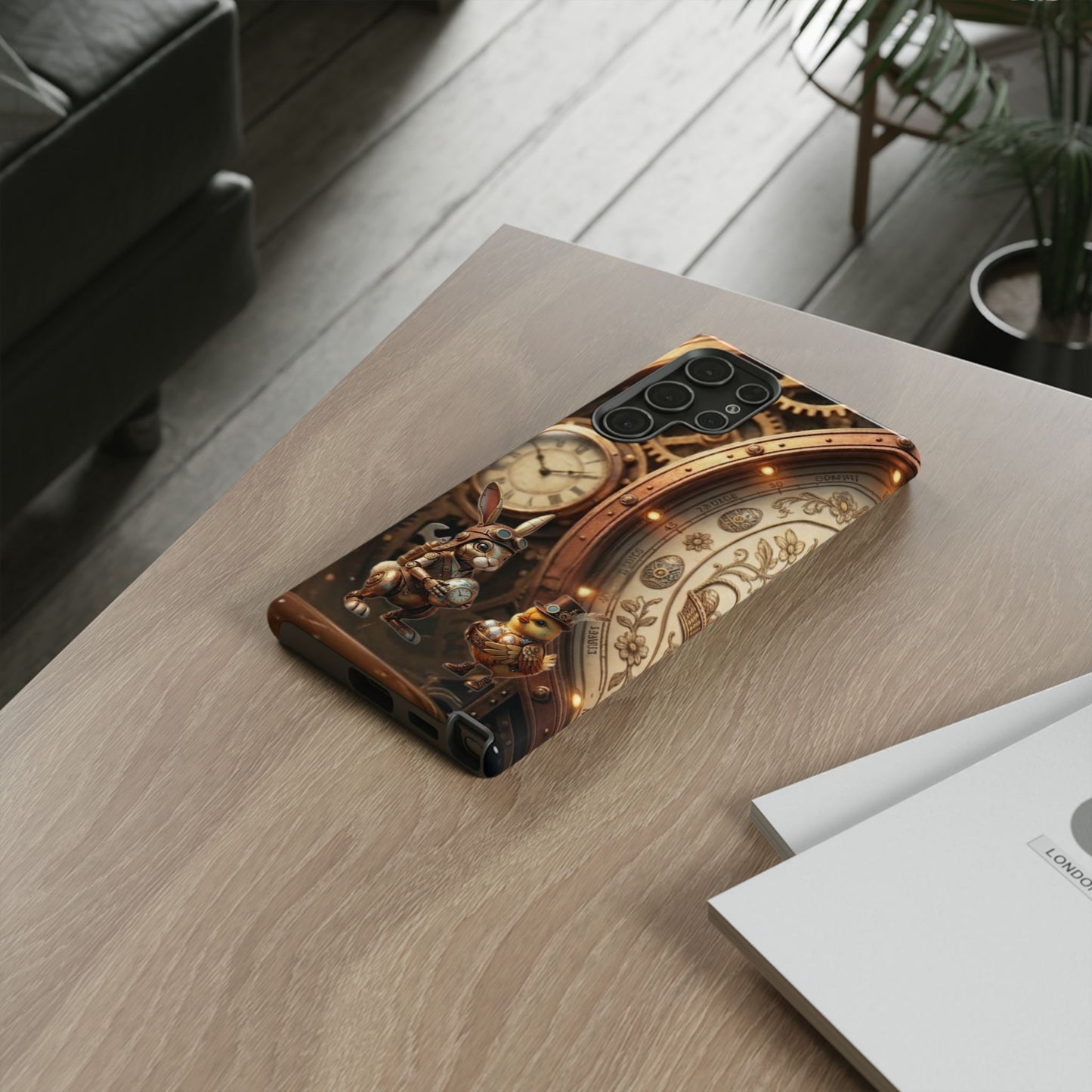 Protective Phone Case – Clockwork Cottontail