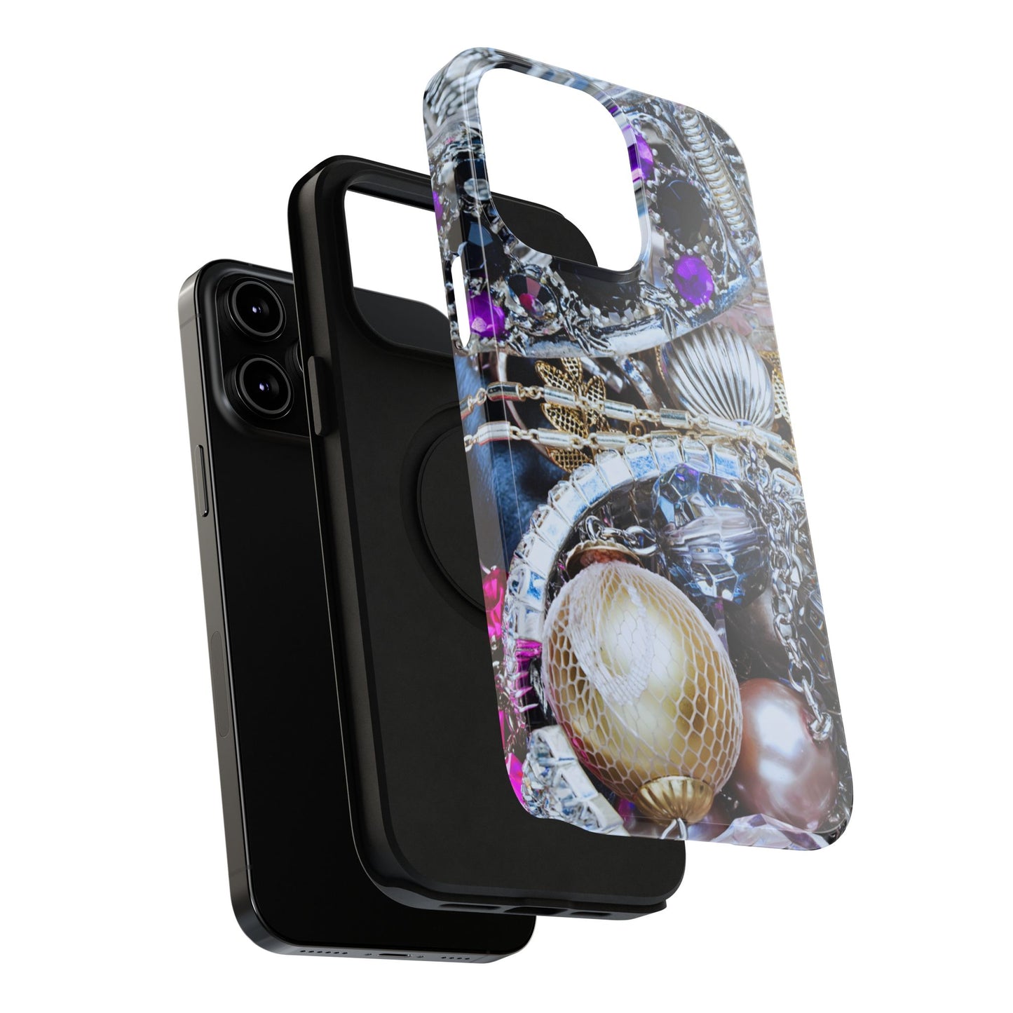 Impact-Resistant Phone Case – Chrome Jewel