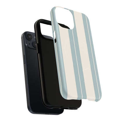 Protective Magnetic Phone Case - Coastal Stripe