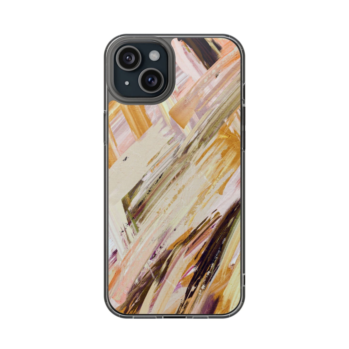 Clear Phone Case – Brush & Bronze