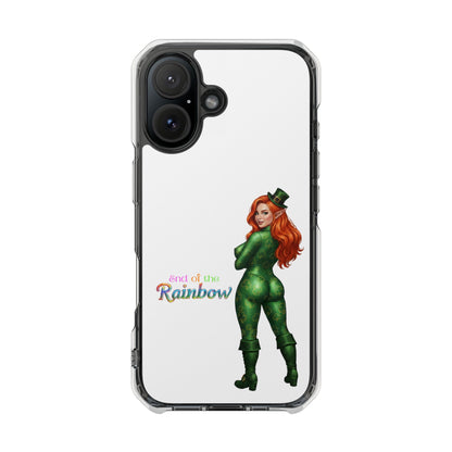 Clear Magnetic Phone Case – “End of the Rainbow” St. Patrick’s Day Design