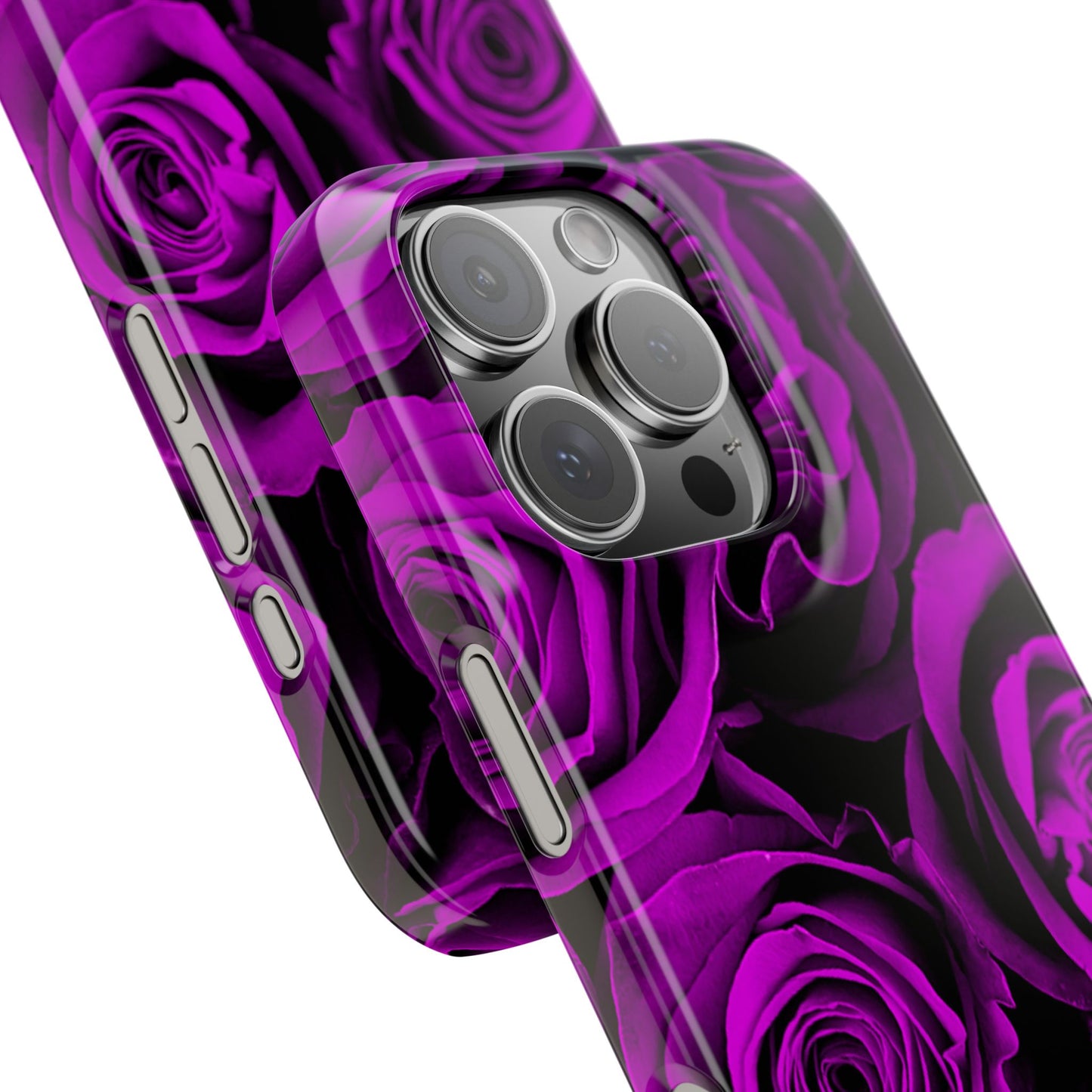 Slim Phone Case – Amethyst Roses